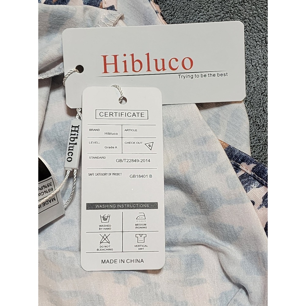 Hibluco Leopard Print Peplum Top Medium Tan Black - Picture 3 of 10